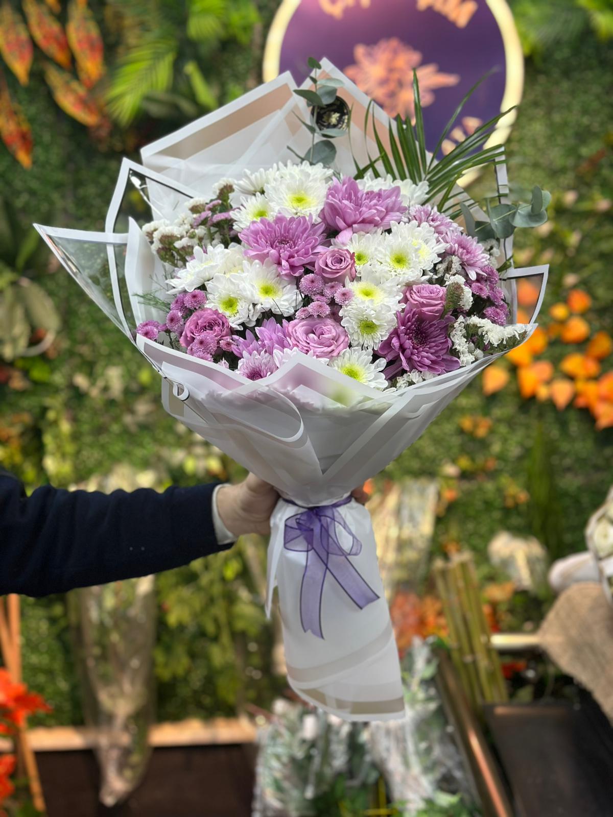 The Dance Of White and Pink Buket