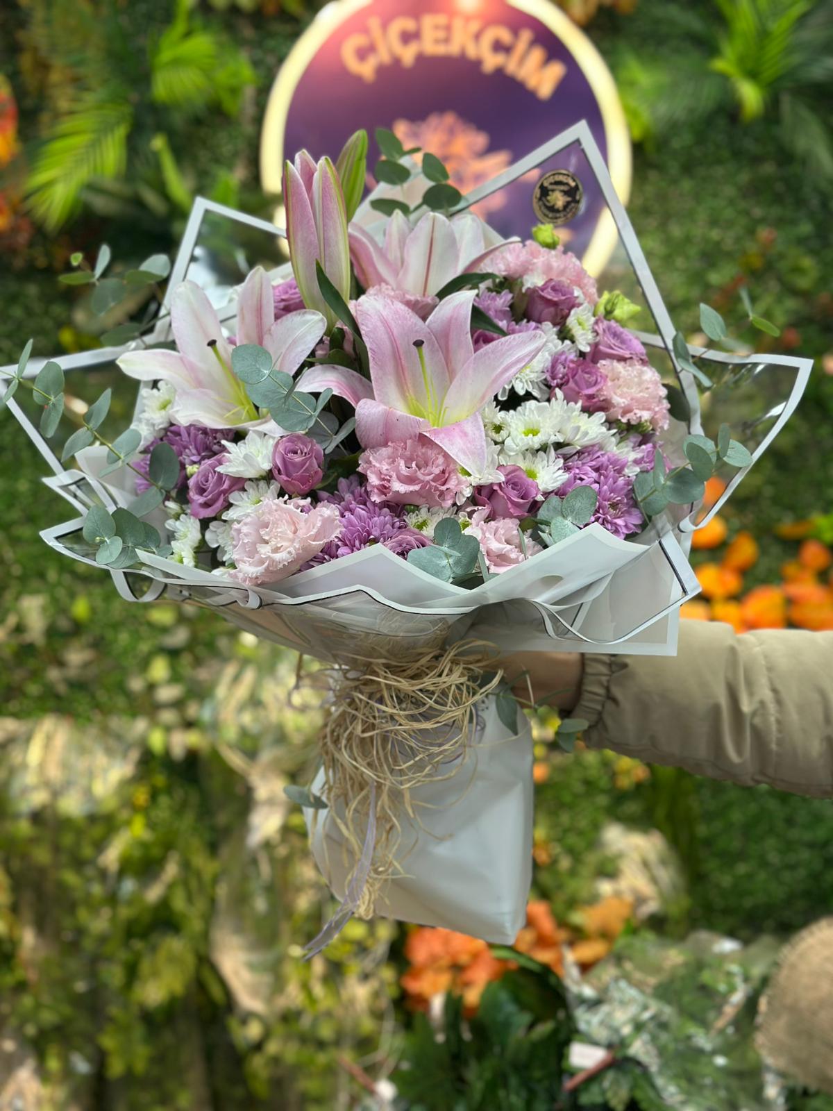 Soft Lila Büyük Boy Buket