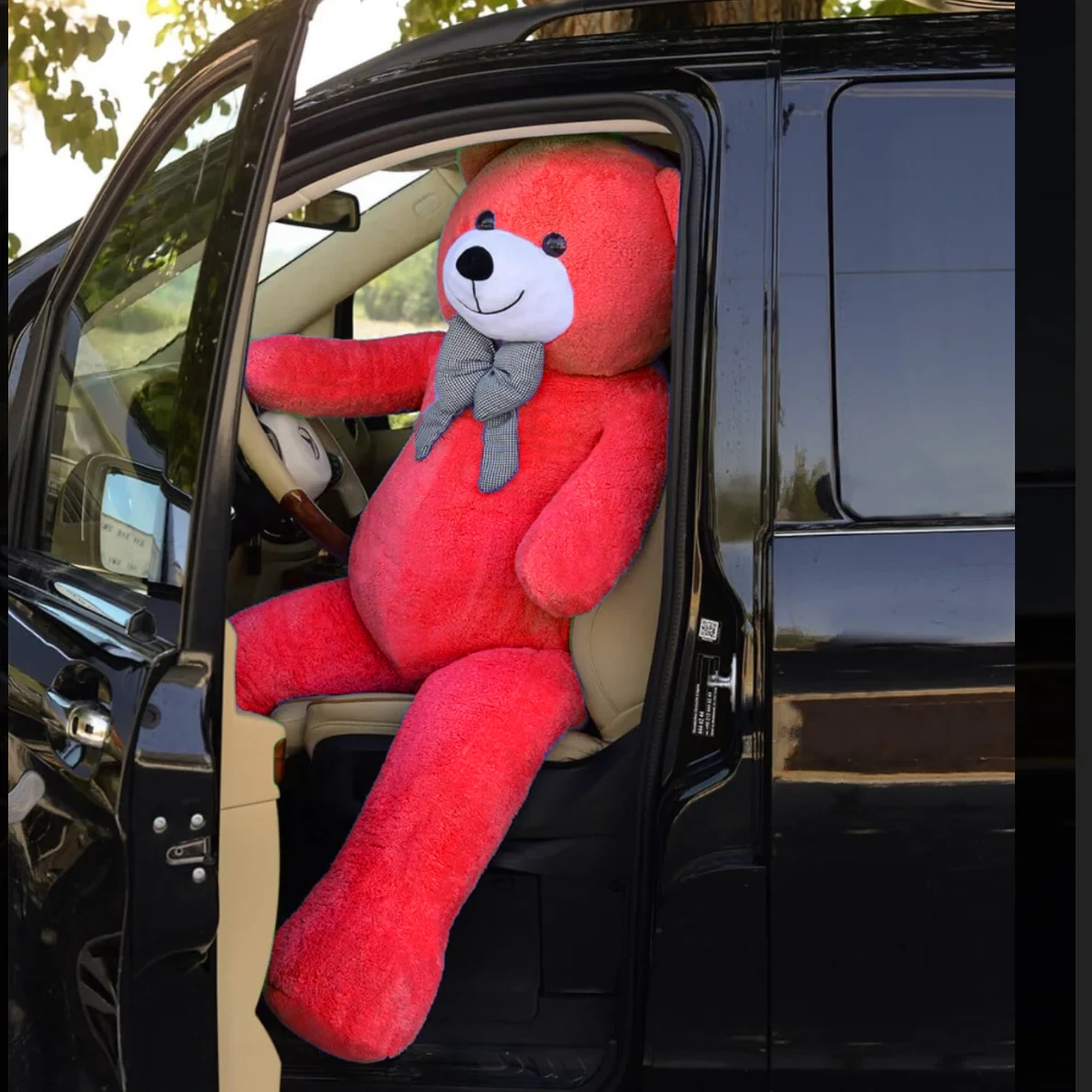 Papyonlu Kırmızı Peluş Ayıcık 160 cm