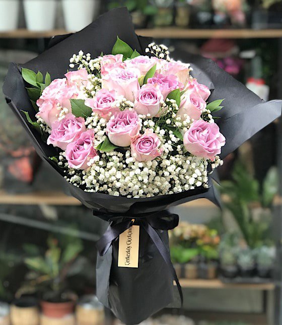 21'li Lila Gül Buketi