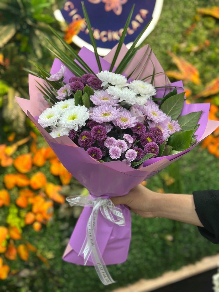 Lila Beyaz VIP Buket 