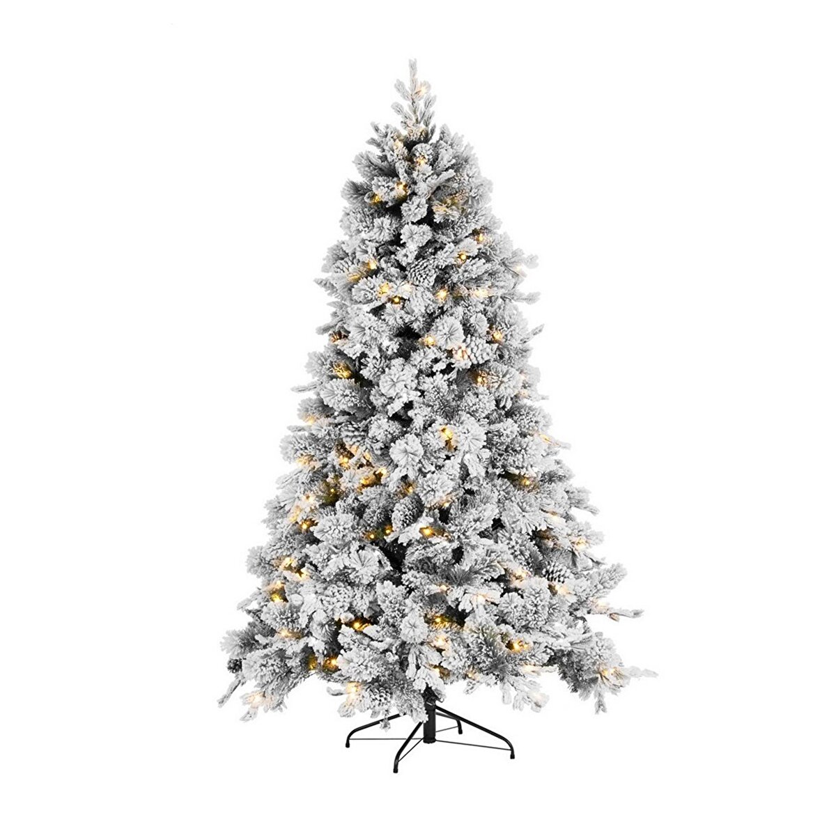 Albero Arves Yılbaşı Ağacı Y 210cm Kar Kaplı Ledli 1936 Dal