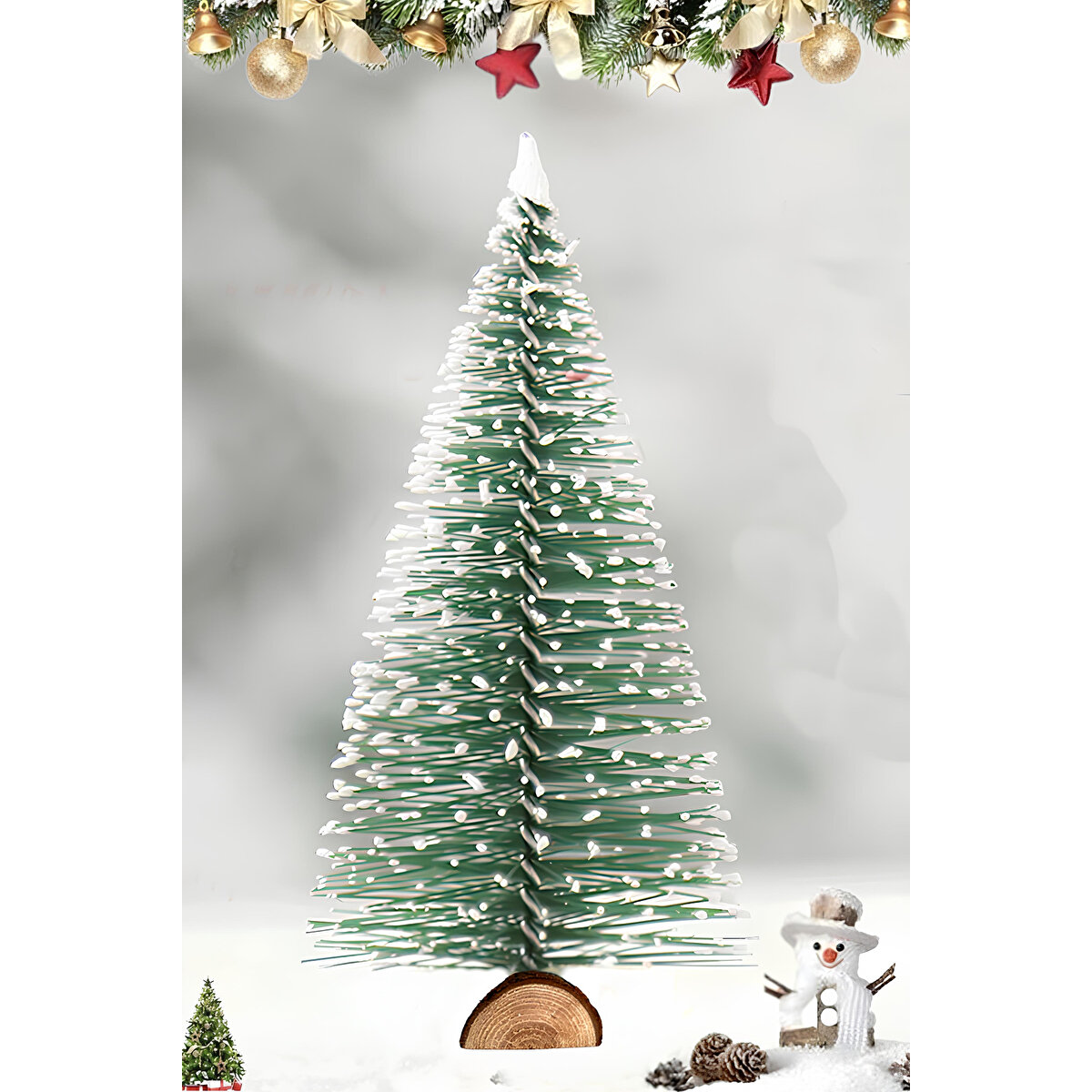 Yılbaşı Çam Ağacı Dekoratif Masa Üstü Bükülebilir Sedir Çam Ağacı Yeni Yıl Ağacı 35 Cm