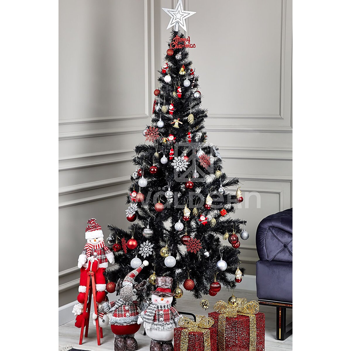 Luxury Series 180 Cm Siyah Yılbaşı Çam Ağacı