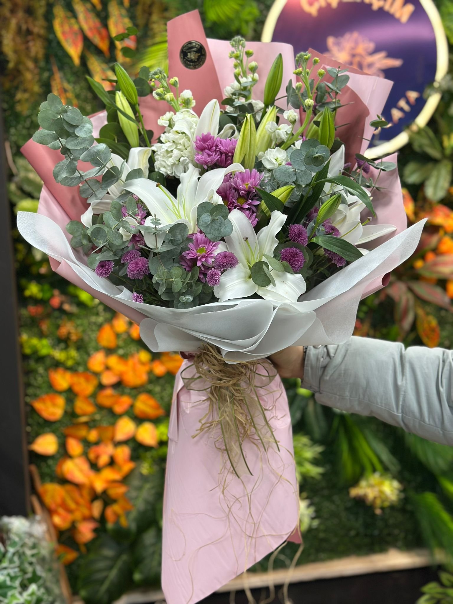 Lilyum & Kasımpatı Buketi